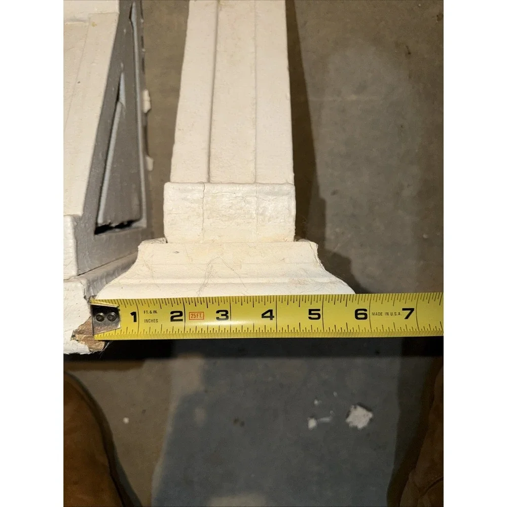 Pair Of 25in antique White wooden‎ corbels Vintage